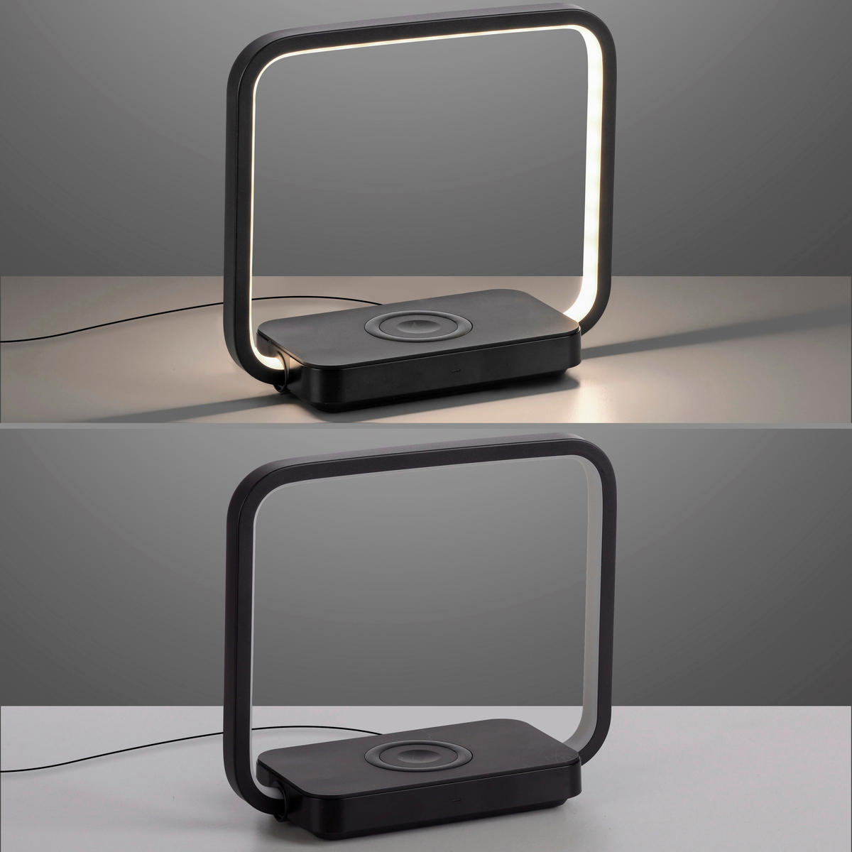 Just Light Tischleuchte schwarz B/H/L: ca. 8x17,5x19,5 cm Tischleuchte_Omari - schwarz (19,50/8,00/17,50cm) - Just Light