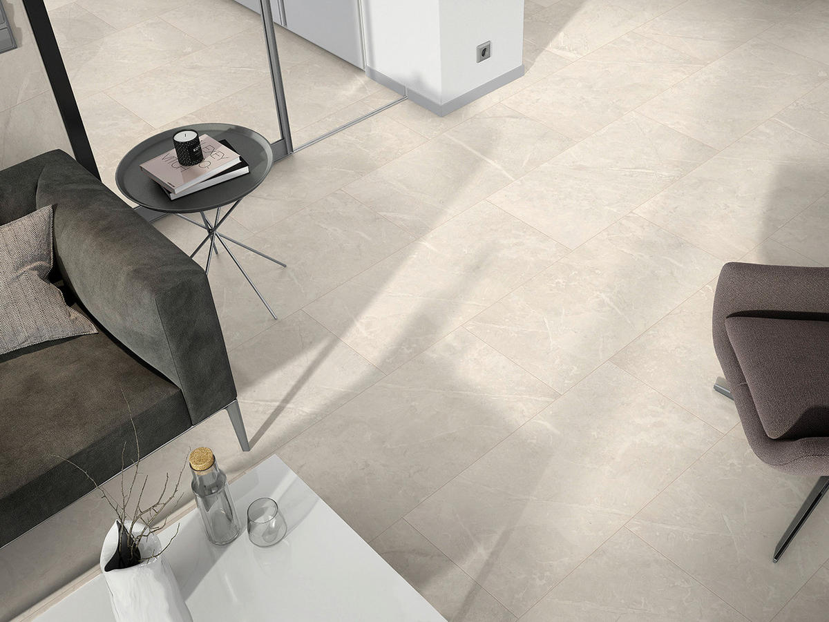 Visiogrande Laminatboden Granit weiß ca. 2,367 m² im Paket  B/L: ca. 28x60,4 cm pro Paket Granit weiß ca. 2,367 m² im Paket - weiß (28,00/60,40cm) - Visiogrande