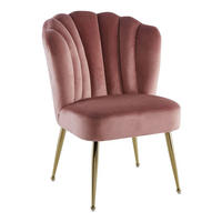 Stuhl Pippa 101 altrosa Microfaser B/H/T: ca. 67x87x70 cm Pippa 101 - messing/altrosa (67,00/87,00/70,00cm) - 360 Living