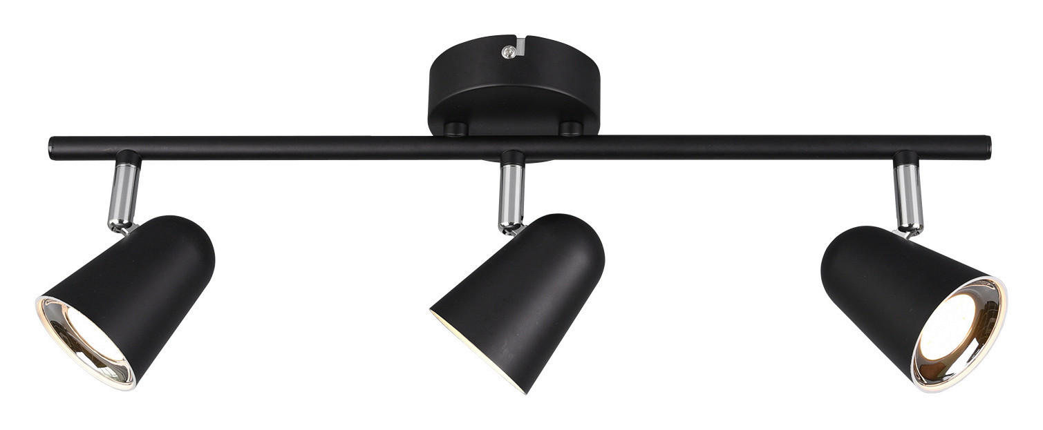 Spot schwarz Kunststoff B/H/L: ca. 48x17x9 cm 3 Brennstellen LED-Spot_3flg.Toulouse - schwarz (9,00/48,00/17,00cm)