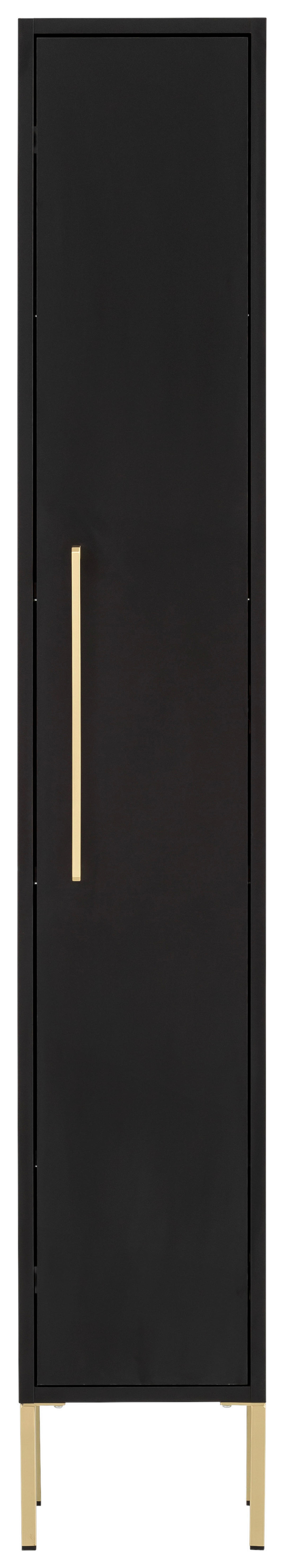 Midischrank Sarah schwarz B/H/T: ca. 25x154,7x30 cm Sarah - schwarz (25,00/154,70/30,00cm) - Möbelpartner