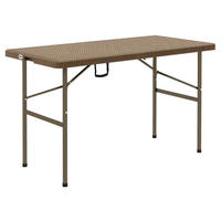 Outsunny Campingtisch B/H/L: ca. 60x73x122 cm Campingtisch - braun (122,00/60,00/73,00cm) - Outsunny