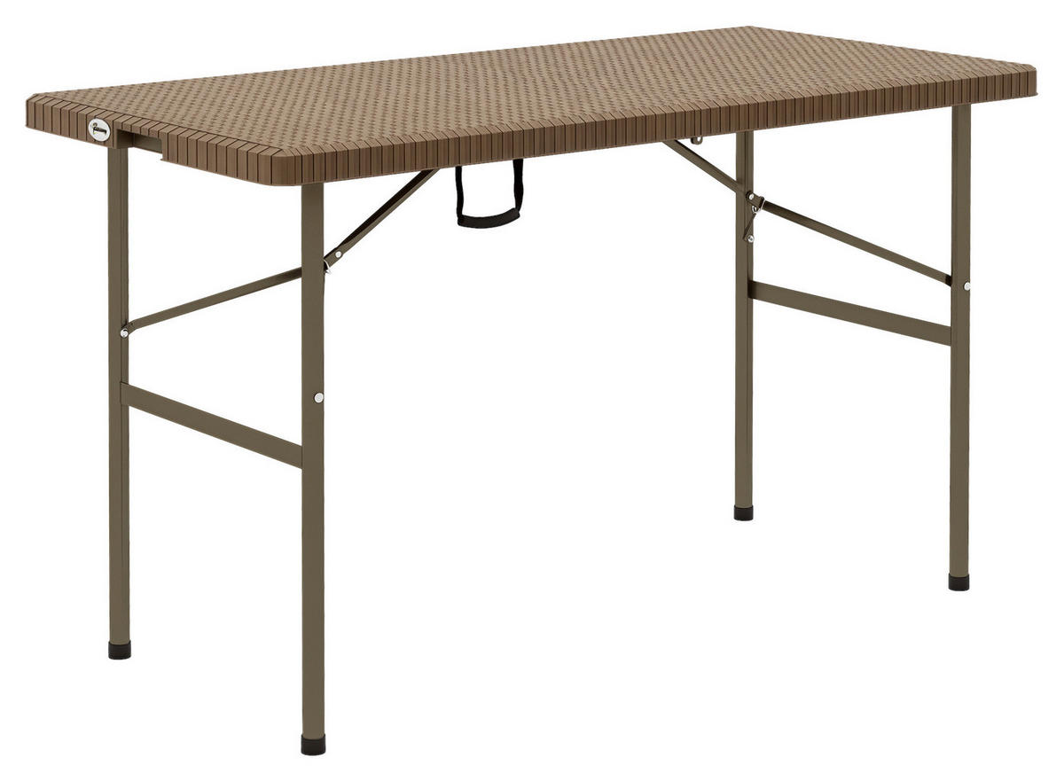 Outsunny Campingtisch B/H/L: ca. 60x73x122 cm Campingtisch - braun (122,00/60,00/73,00cm) - Outsunny
