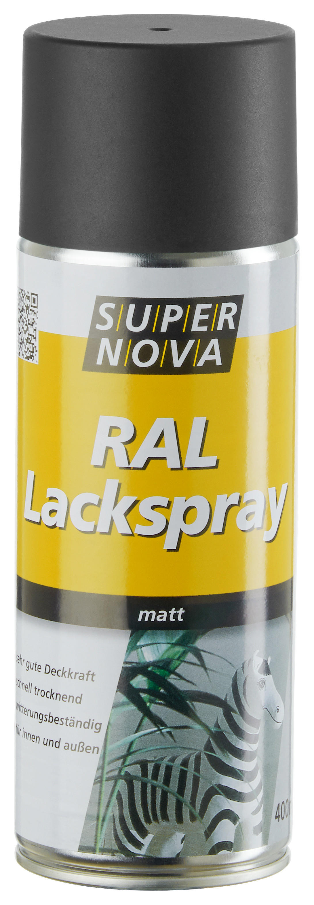 Super-Nova Lackspray tiefschwarz matt ca. 0,4 l Lackspray 400ml - tiefschwarz (400ml)