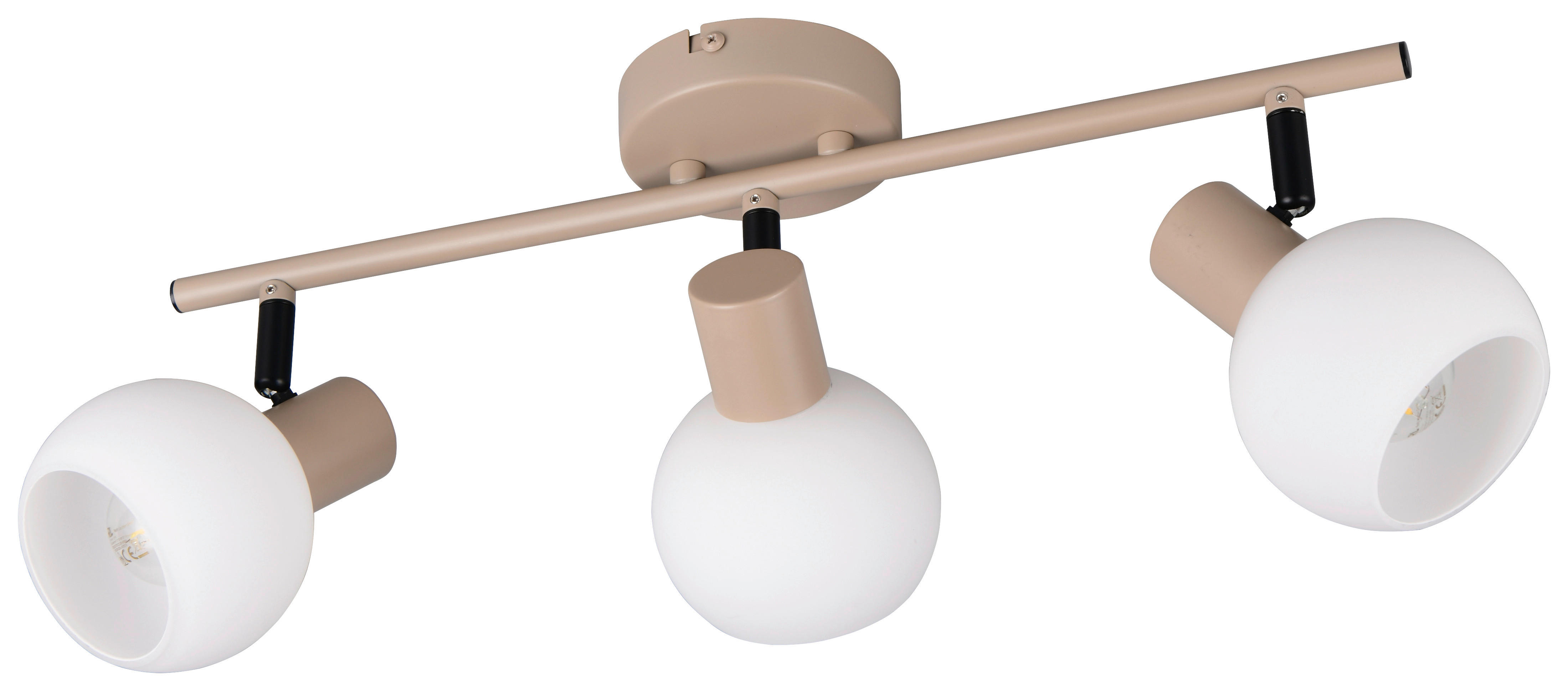 Reality Leuchten Spots beige Metall B/H/L: ca. 45x18,5x10 cm E14 3 Brennstellen Spot_Boba_3 - beige (10,00/45,00/18,50cm) - Reality Leuchten