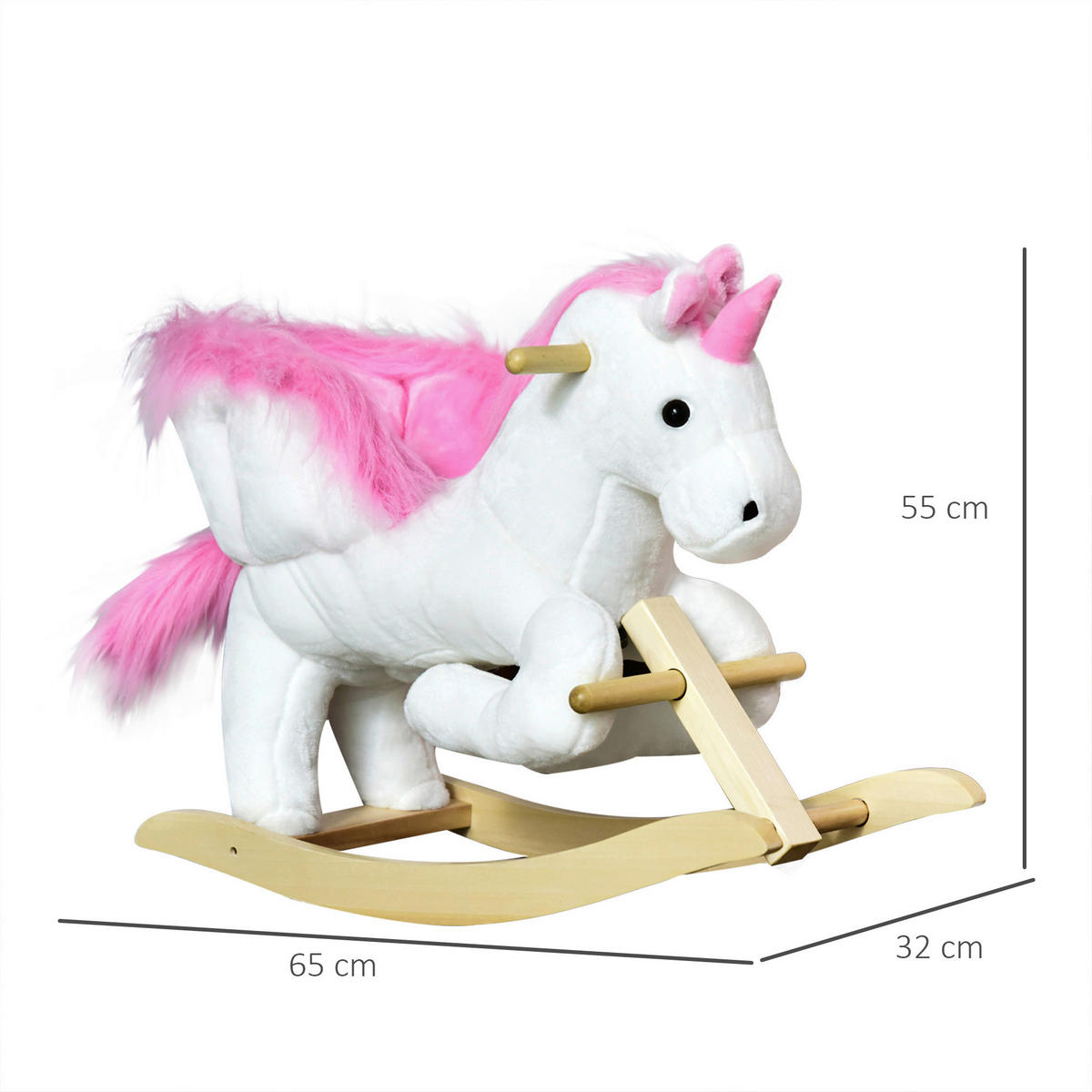 HOMCOM Schaukeltier B/H/L: ca. 32x55x65 cm Schaukeltier - (65,00/32,00/55,00cm) - HOMCOM
