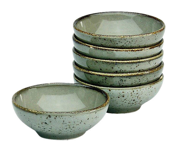 CreaTable Schalen-Set NATURE COLLECTION grau Steinzeug D: ca. 8 cm NATURE COLLECTION - grau (8,00cm) - CreaTable