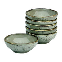 CreaTable Schalen-Set NATURE COLLECTION grau Steinzeug D: ca. 8 cm NATURE COLLECTION - grau (8,00cm) - CreaTable