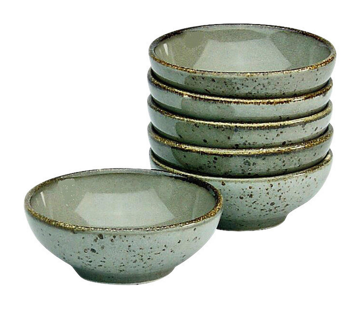 CreaTable Schalen-Set NATURE COLLECTION grau Steinzeug D: ca. 8 cm NATURE COLLECTION - grau (8,00cm) - CreaTable