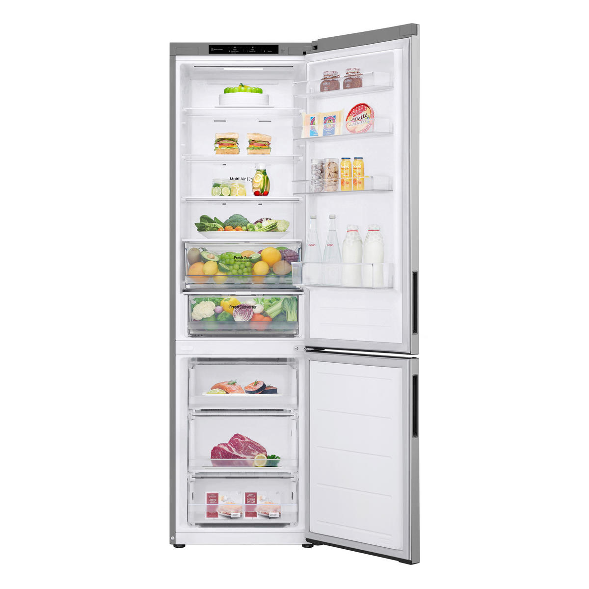 LG Kühl-/Gefrierkombination GBV22NCCPY Inox B/H/T: ca. 59,5x203x67,5 cm Kühl-/Gefrierkombi GBV22NCCPY - Inox (59,50/203,00/67,50cm) - LG