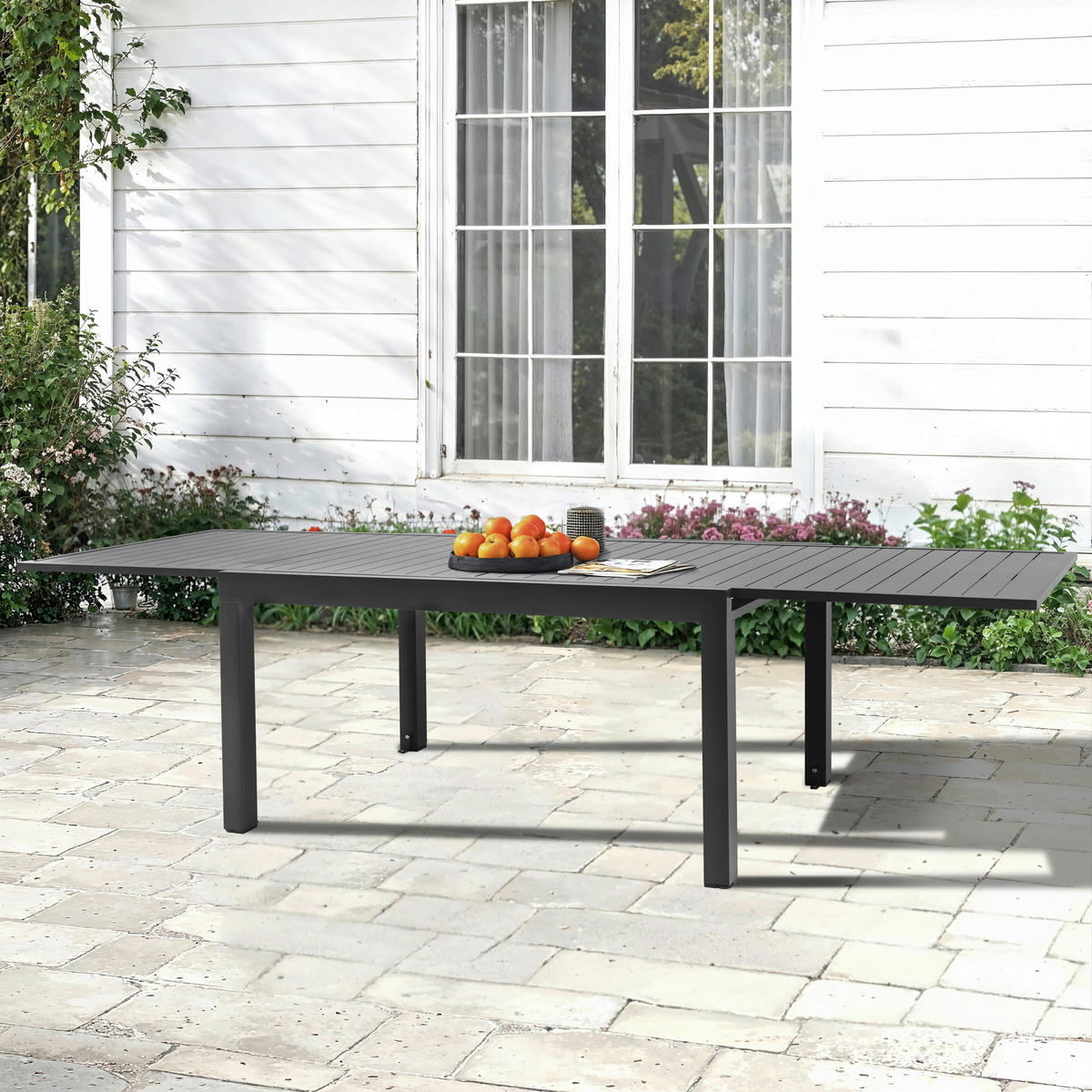 POCOline Gartentisch dunkelgrau Aluminium B/H/L: ca. 90x75x135 cm Gartentisch_Maja - dunkelgrau (135,00/90,00/75,00cm) - POCOline