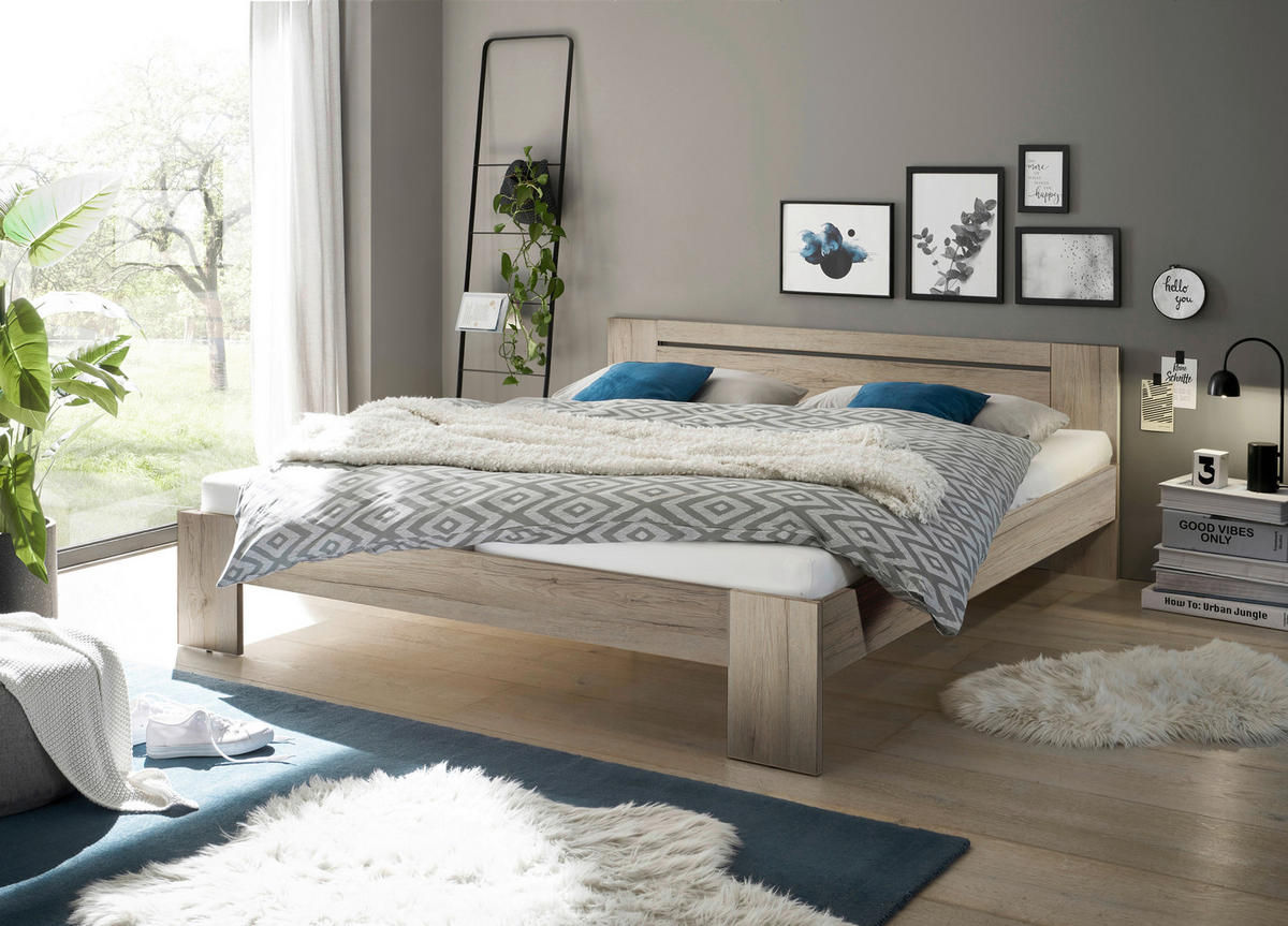 Futonbett Cannes Eiche San-Remo Nachbildung Liegefläche B/L: ca. 180x200 cm Cannes - Eiche (185,00/71,00/204,00cm)