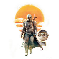 Komar Poster Mandalorian The Child Family Trip Disney B/L: ca. 30x40 cm Mandalorian The Child Family Trip - (30,00/40,00cm) - Komar