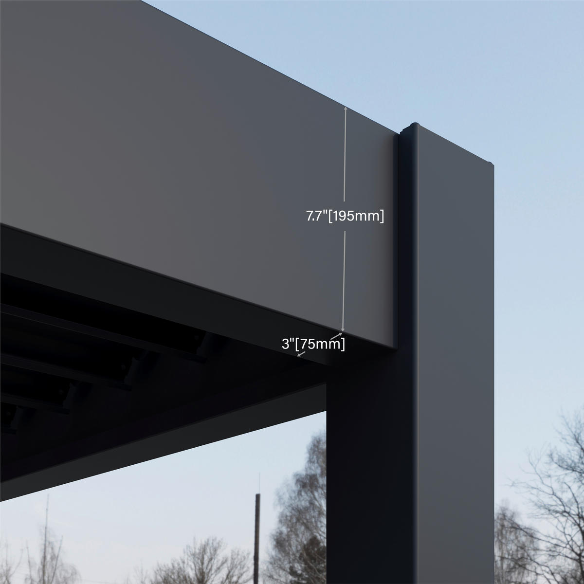 Paragon Outdoor Pergola Grand Tuscan anthrazit Aluminium B/H/L: ca. 433x256x370 cm Grand Tuscan - anthrazit (370,00/433,00/256,00cm) - Paragon Outdoor