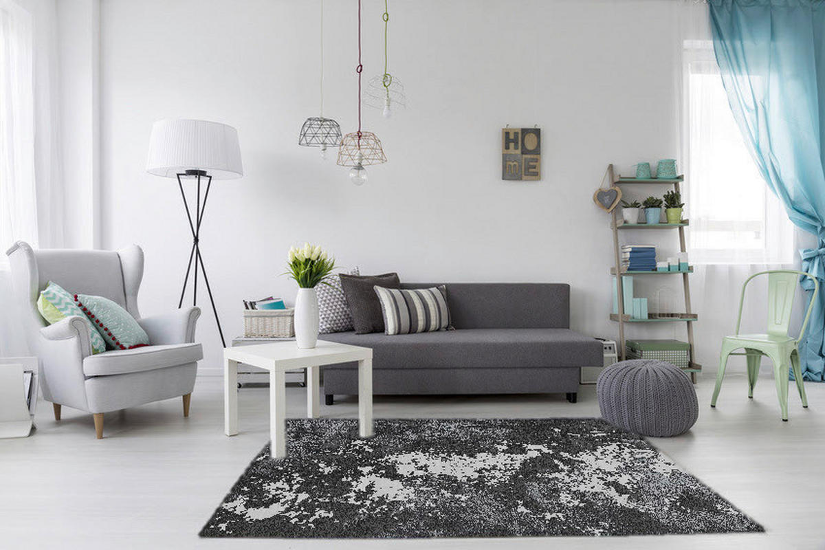 Teppich Mumbai anthrazit B/L: ca. 120x170 cm Mumbai - braun/anthrazit (120,00/170,00cm)
