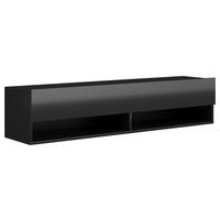 TV-Board Derby schwarz matt schwarz glänzend B/H/T: ca. 140x30x31 cm Derby - schwarz (140,00/30,00/31,00cm) - WIPMEB