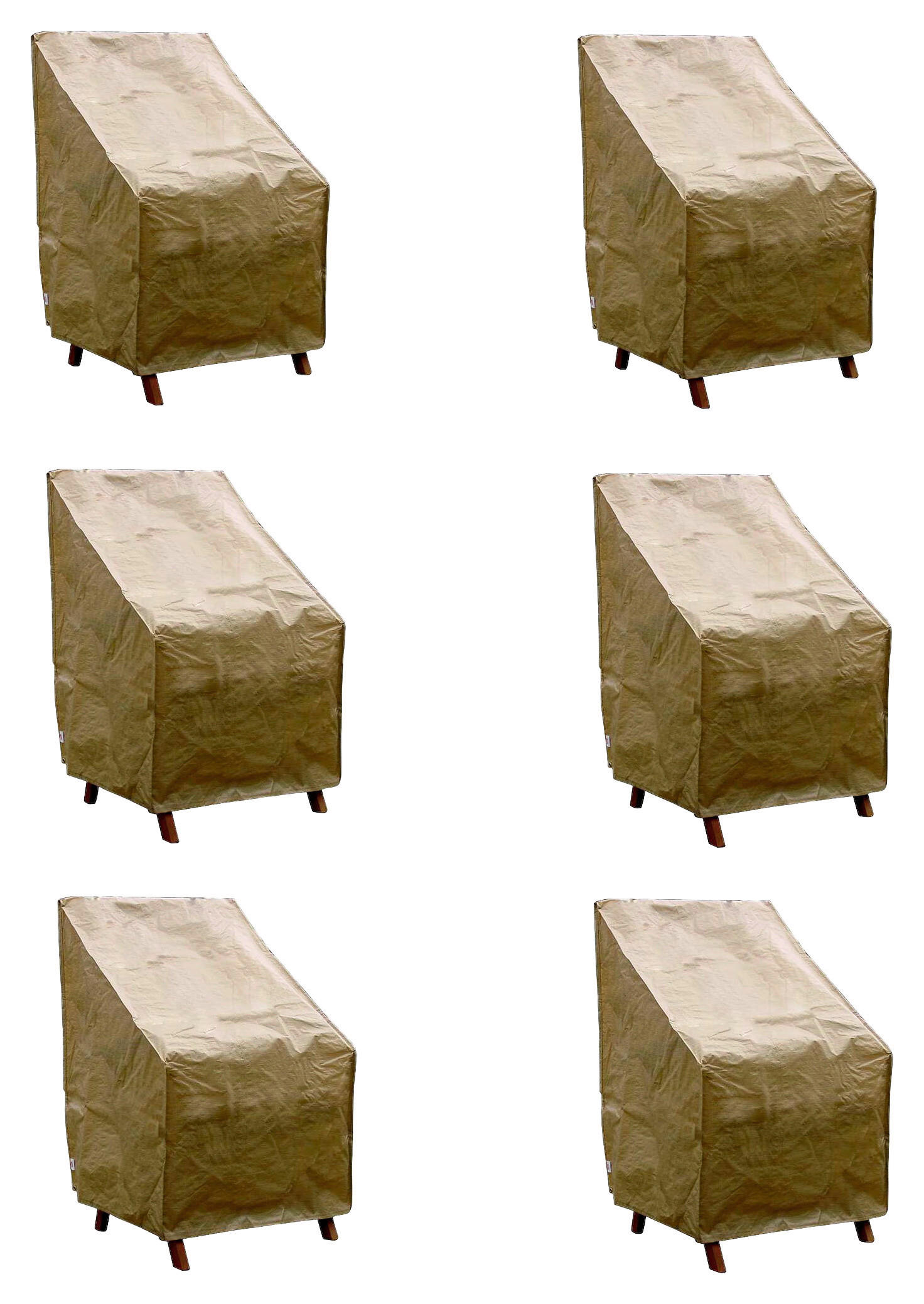 Grasekamp Schutzhülle für Stuhl beige Kunststoff B/H/L: ca. 68x95x66 cm Schutzhülle_Stuhl_6_Stk. - beige (66,00/68,00/95,00cm) - Grasekamp
