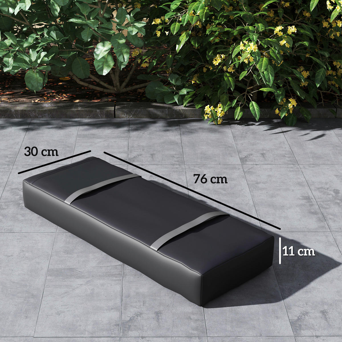 Outsunny Sandsack 2er Set schwarz Stoff B/H/L: ca. 30x11x76 cm Sandsack 2er Set - schwarz (76,00/30,00/11,00cm) - Outsunny