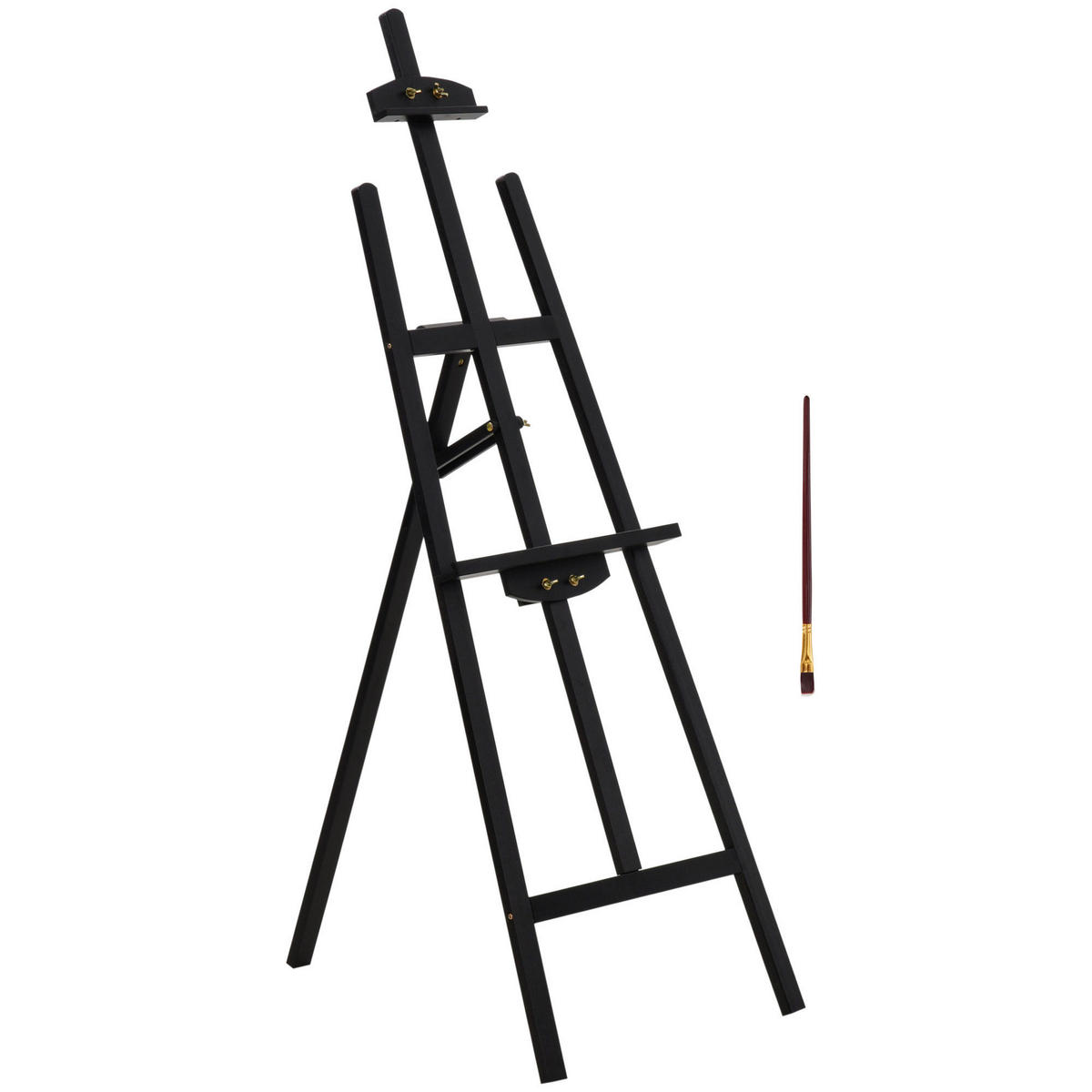 HOMCOM Staffelei schwarz Polypropylen B/H/L: ca. 5x51x71 cm Staffelei - schwarz (71,00/5,00/51,00cm) - HOMCOM