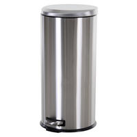 HOMCOM Treteimer silber Treteimer - schwarz/silber - HOMCOM