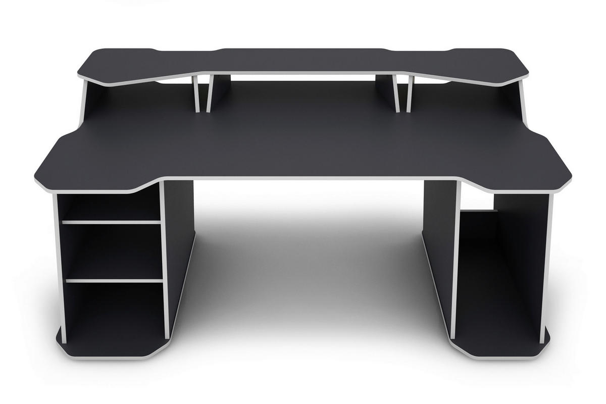 Schreibtisch MATRIX anthrazit weiß B/H/T: ca. 180x76,96x85 cm MATRIX - weiß/anthrazit (180,00/76,96/85,00cm) - byLIVING