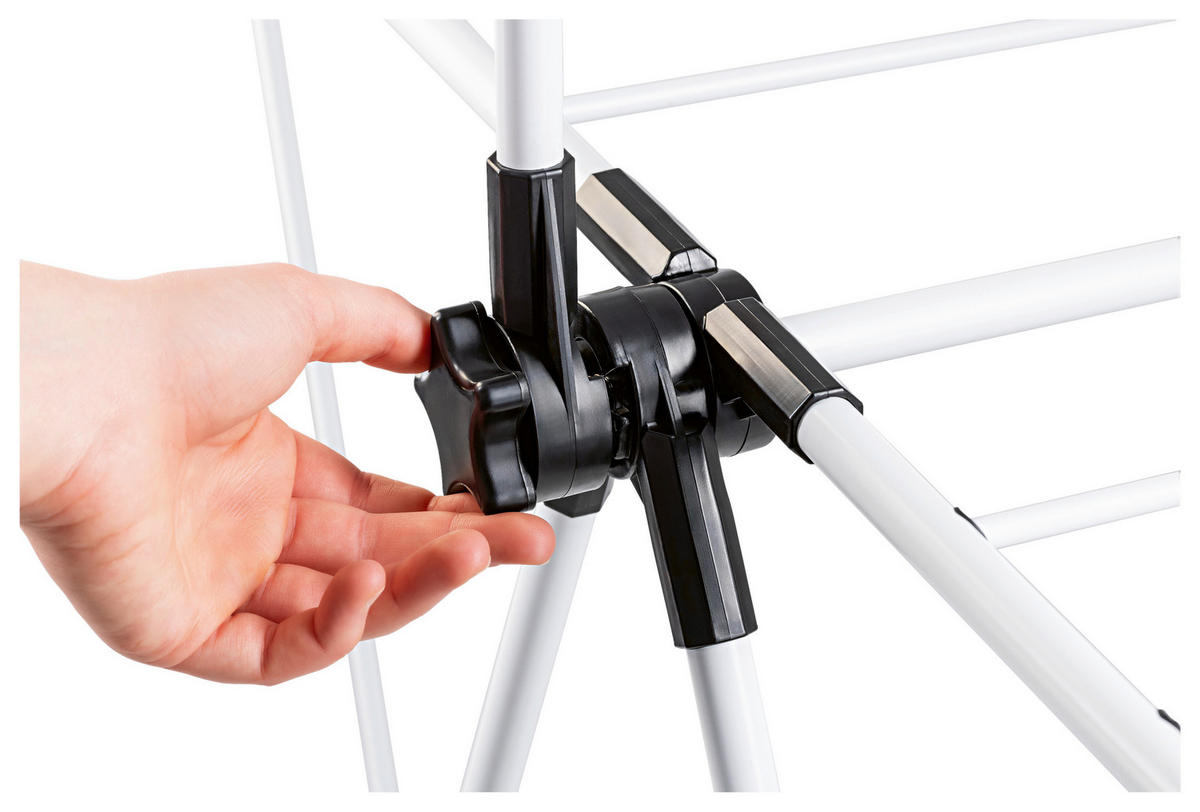 EasyMaxx Flügelwäschetrockner weiß Wäscheständer_EASYmaxx - weiß/schwarz (60,50/8,00/108,00cm) - EasyMaxx