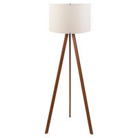 Opviq Stehleuchte braun ecru PVC B/H/T/L/D: ca. 38x140x38x38x38 cm E27 1 Brennstellen AYD - braun/ecru (38,00/38,00/140,00cm) - Opviq