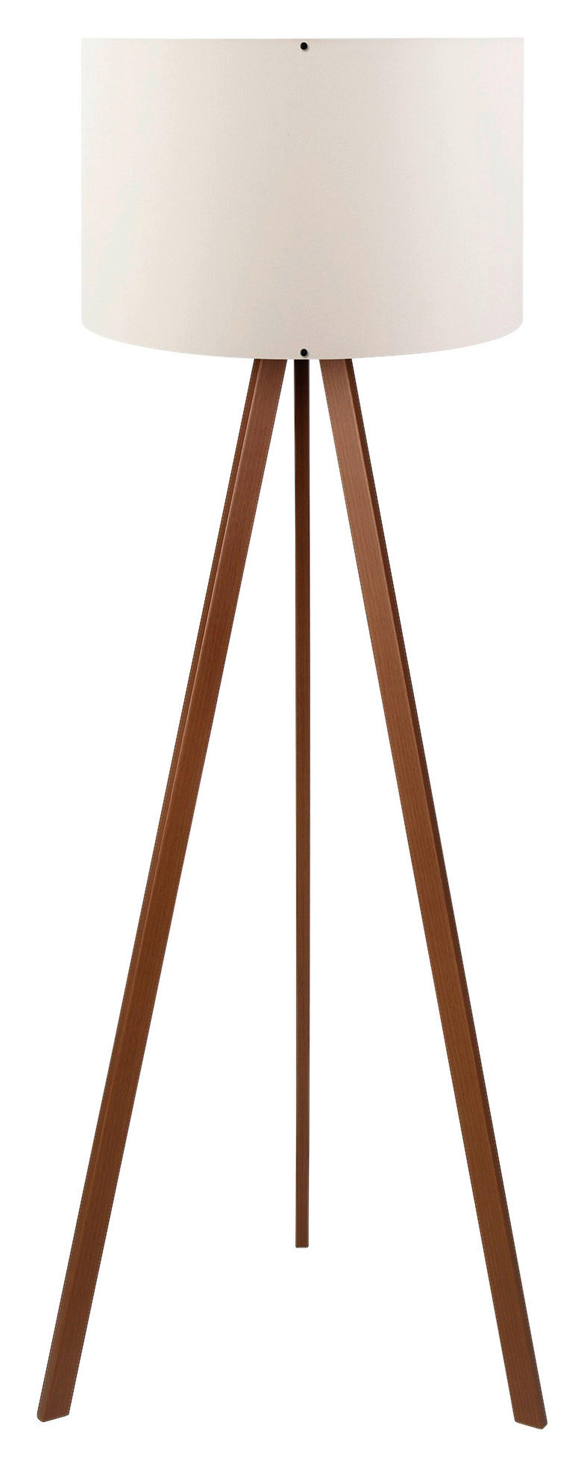 Opviq Stehleuchte braun ecru PVC B/H/T/L/D: ca. 38x140x38x38x38 cm E27 1 Brennstellen AYD - braun/ecru (38,00/38,00/140,00cm) - Opviq