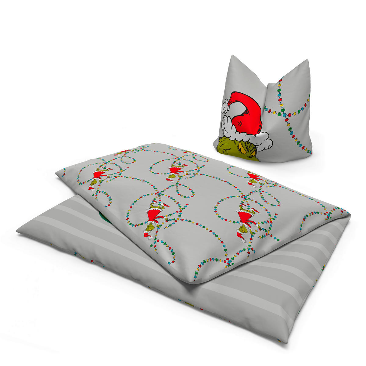 Microfaser Bettwäsche Grinch Grinch - grün/grau (135,00/200,00cm)