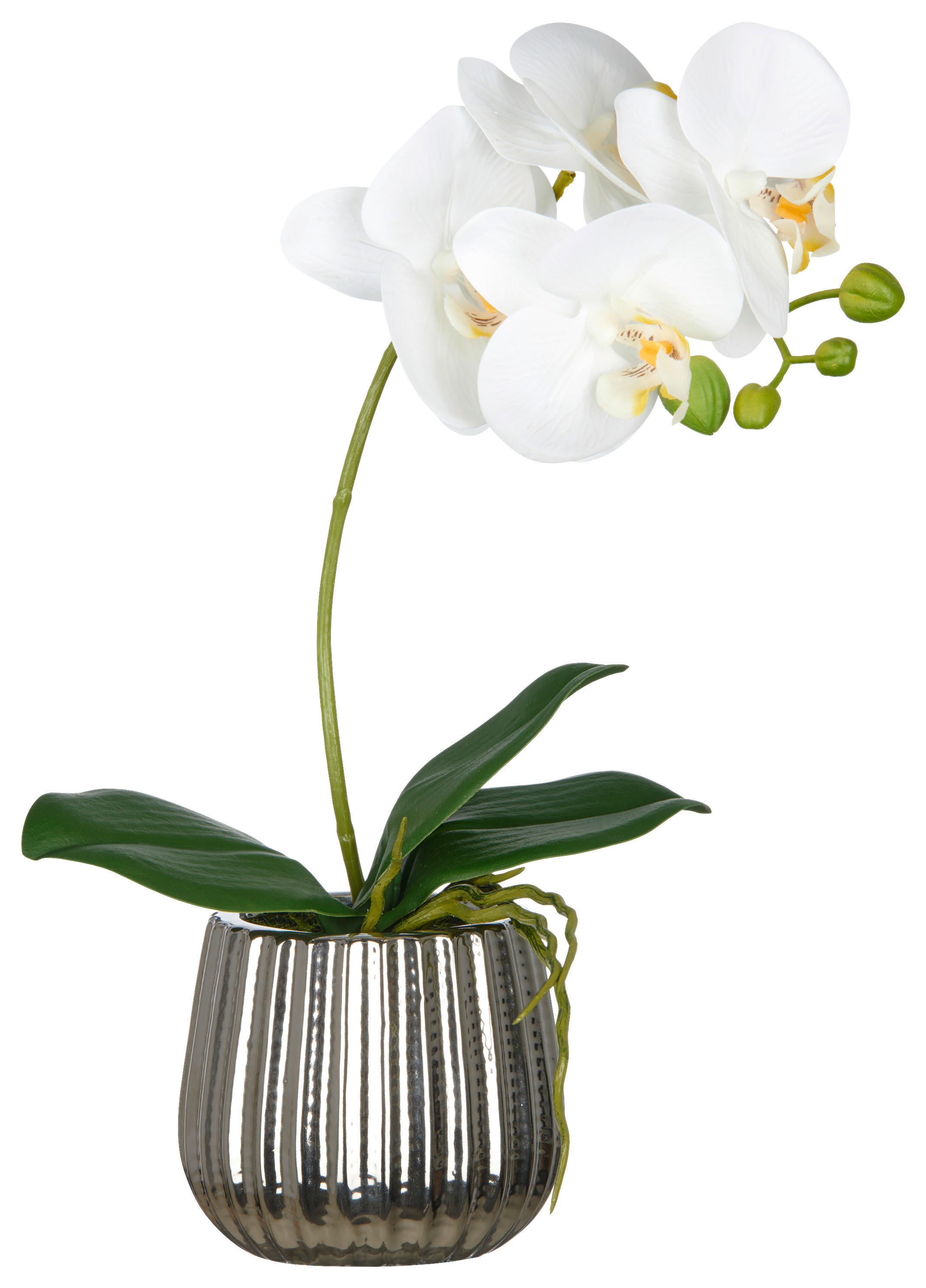 Kunstpflanze weiß Keramik H: ca. 39 cm Orchidee - weiß (39,00cm)