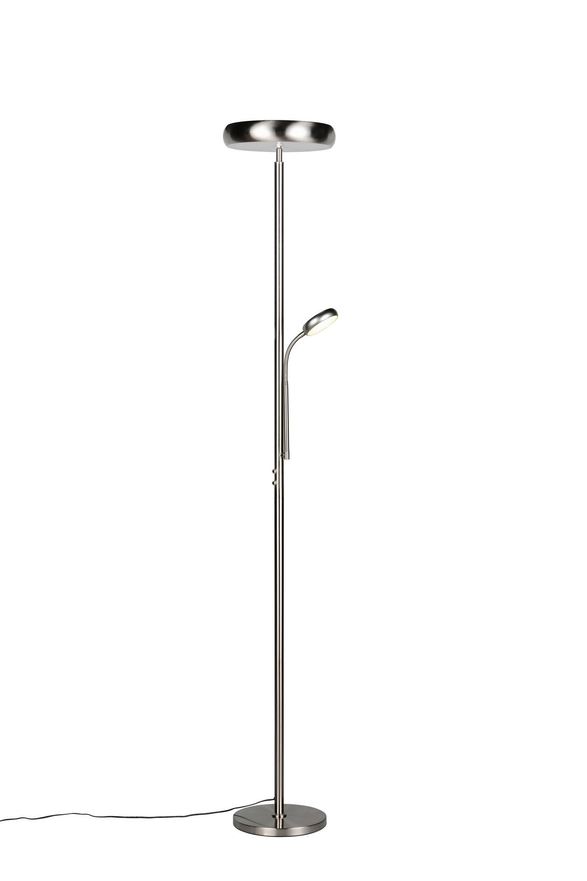 Reality LED Stehleuchte Palermo nickel matt Metall H: ca. 183 cm 1 Brennstellen Palermo - nickel matt (183,00cm) - Reality