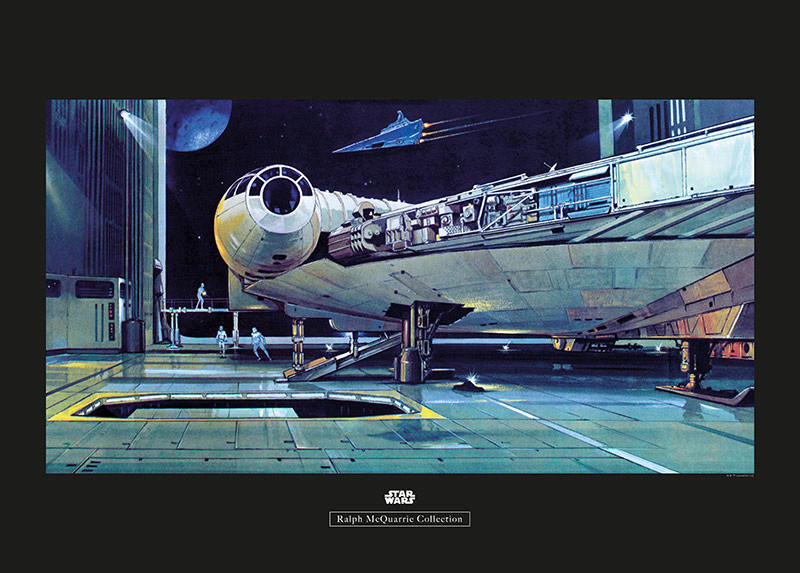 Komar Poster Star Wars Classic RMQ Falcon Hangar Star Wars B/L: ca. 70x50 c günstig online kaufen