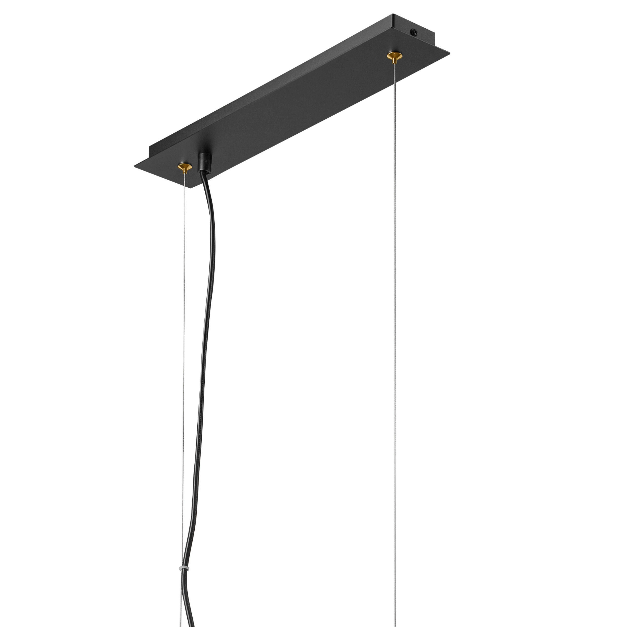 Lamkur Deckenleuchte gold Glas Stahl B/H/L: ca. 12x150x96 cm E14 4 Brennstellen ELOISE - gold (96,00/12,00/150,00cm) - Lamkur