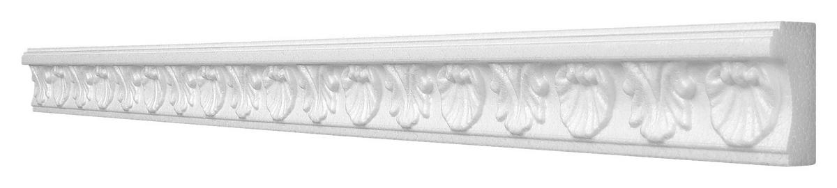 Zierprofil weiß B/H/L: ca. 2x3x97,5 cm Zierprofil_G_43 - weiß (97,50/2,00/3,00cm)