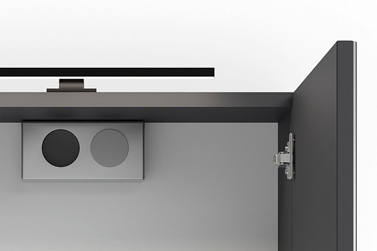 Spiegelschrank SPREE anthrazit B/H/T: ca. 50x60x20 cm SPREE - anthrazit (50,00/60,00/20,00cm) - byLIVING