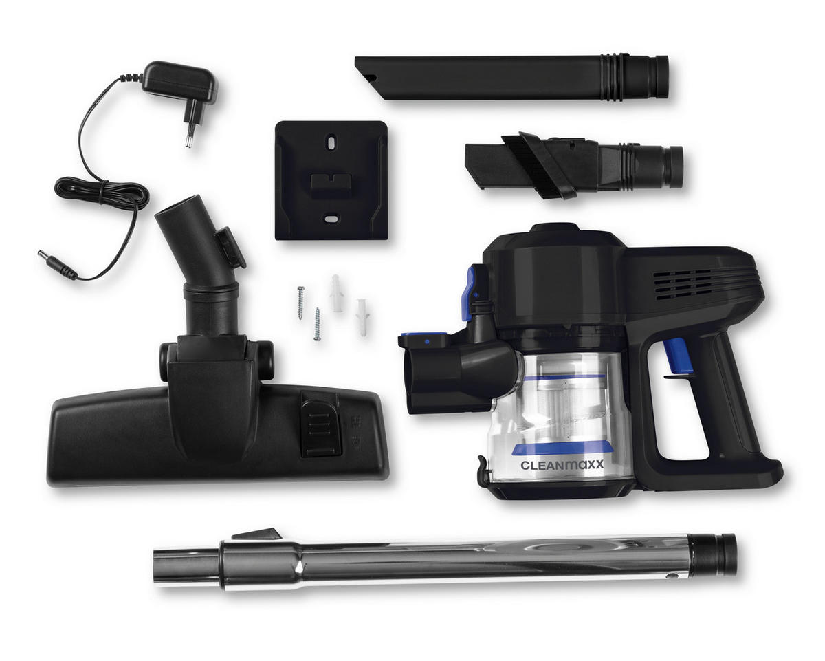 CLEANmaxx Handstaubsauger schwarz blau Kunststoff Metall B/H/L: ca. 12,5x22x30,5 cm Handstaubsauger 12401 - blau/schwarz (30,50/12,50/22,00cm) - CLEANmaxx