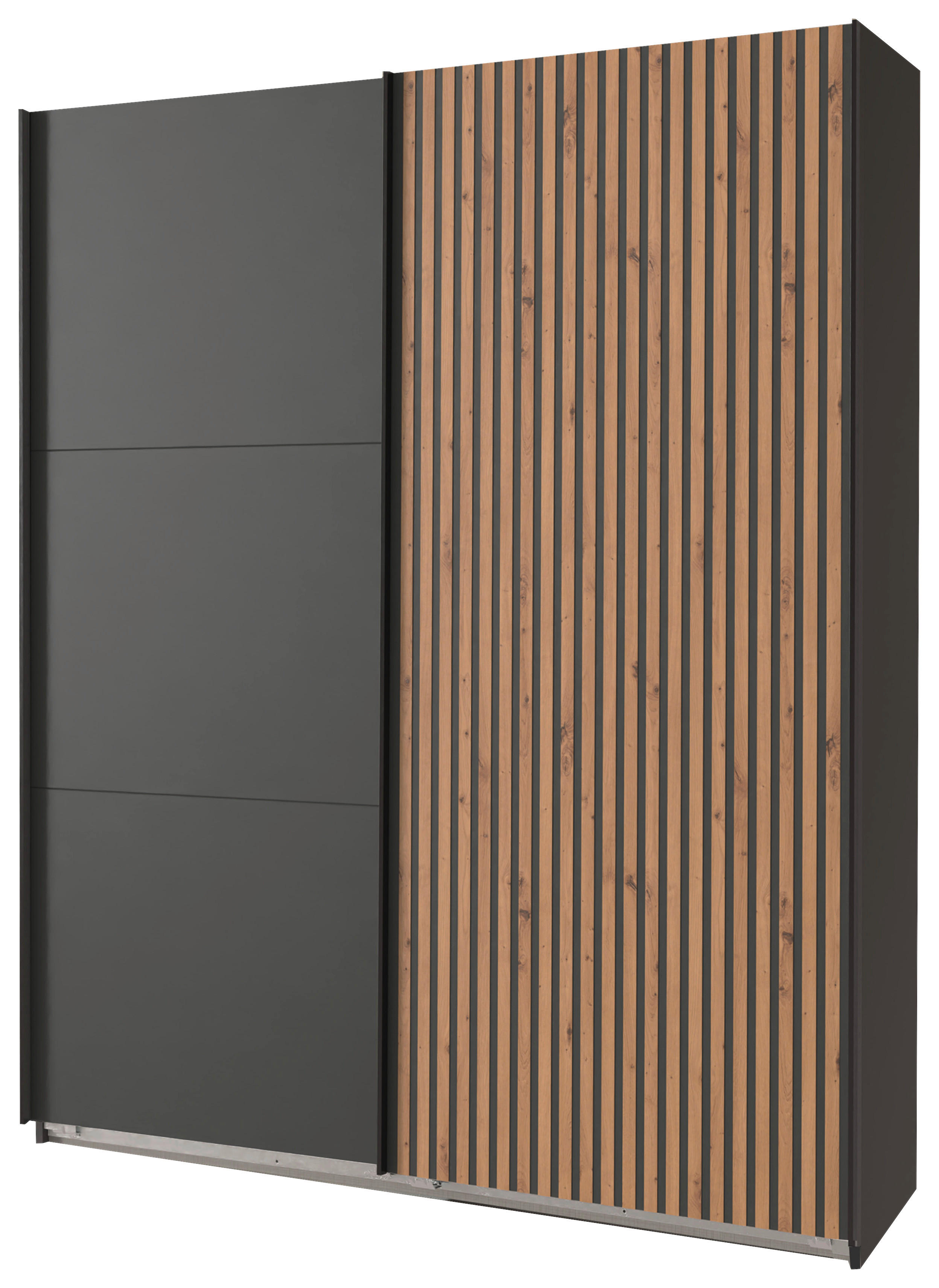 Schwebetürenschrank Andorra Graphit B/H/T: ca. 200x216x65 cm Andorra - Graphit (200,00/216,00/65,00cm)