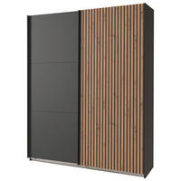 Schwebetürenschrank Andorra Graphit B/H/T: ca. 200x216x65 cm Andorra - Graphit (200,00/216,00/65,00cm)