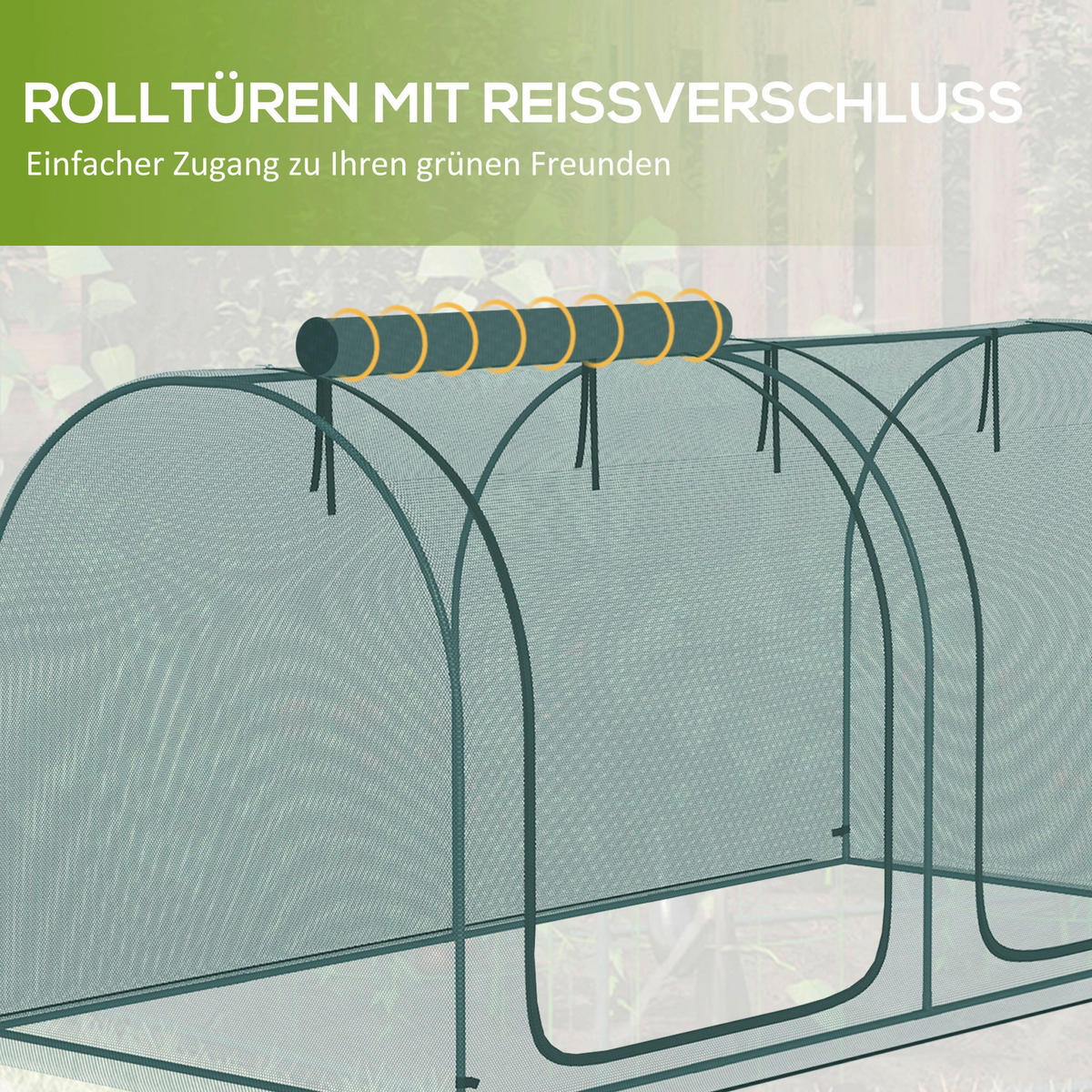 Outsunny Gewächshaus B/H/L: ca. 120x120x249 cm Gewächshaus - dunkelgrün (249,00/120,00/120,00cm) - Outsunny