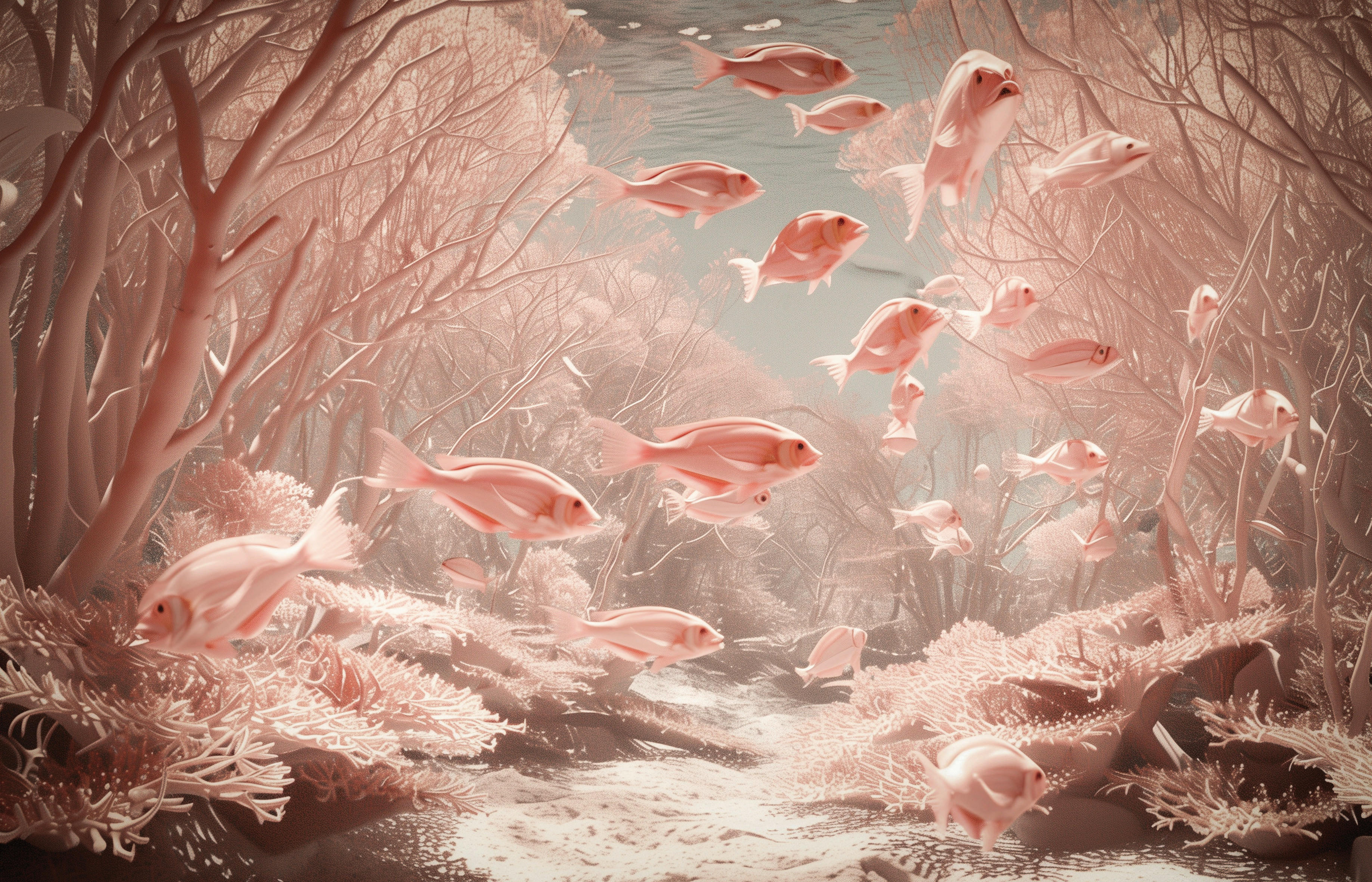 Keilrahmenbild Fische Keilrahmenbild 140x90cm