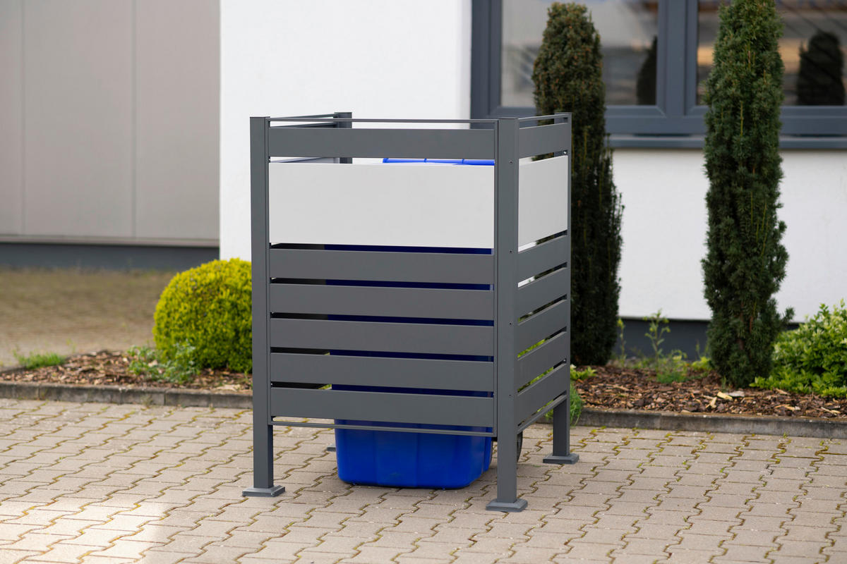 Westmann MülltonnenverkleidungBox Planum Box Planum - weiß/anthrazit (90,00/90,00/120,00cm) - Westmann