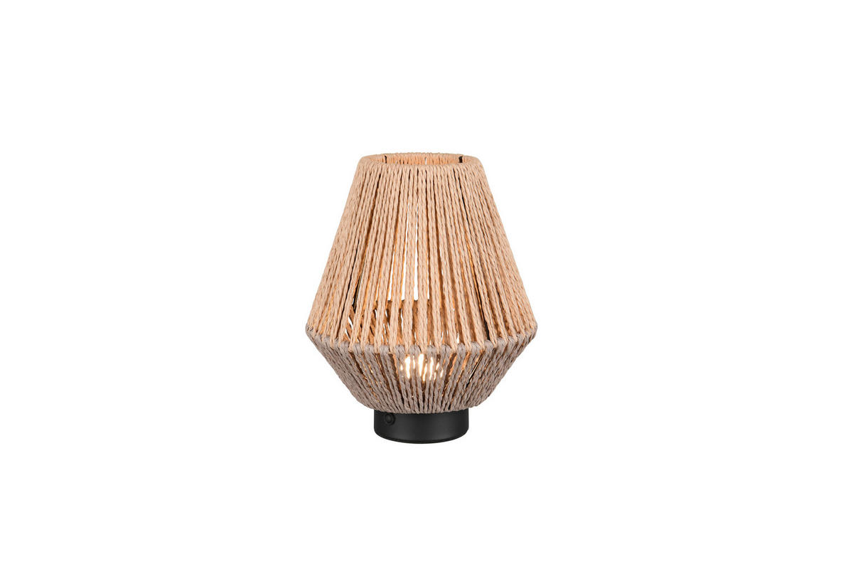 Reality LED Tischleuchte LIRA braun Papier H: ca. 22 cm 1 Brennstellen Lira - braun (22,00cm) - Reality