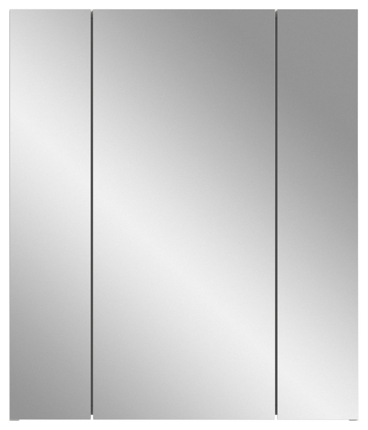 Badezimmer-Set ICE weiß weiß Hochglanz B/H/T: ca. 60x190x32 cm ICE - weiß (60,00/190,00/32,00cm) - xonox.home