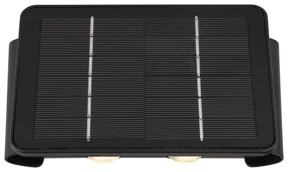 Solarleuchte klar schwarz Kunststoff H/D: ca. 10,8x15,34 cm Bernadette - klar/schwarz (15,34/10,80cm) - GLOBO