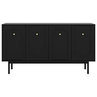 Kommode MAZOMA schwarz gold Optik B/H/T: ca. 154x82x39 cm MAZOMA - gold/schwarz (154,00/82,00/39,00cm) - WIPMEB