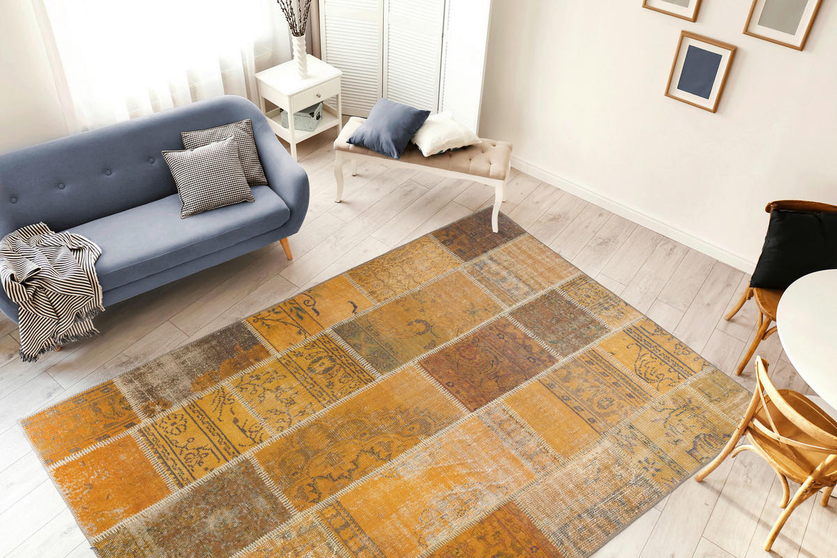 360Living Teppich Faye gold B/L: ca. 75x150 cm Faye - gold (75,00/150,00cm) - 360Living