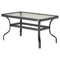 Outsunny Couchtisch schwarz Metall B/H/L: ca. 55x46x95 cm Couchtisch - schwarz (95,00/55,00/46,00cm) - Outsunny