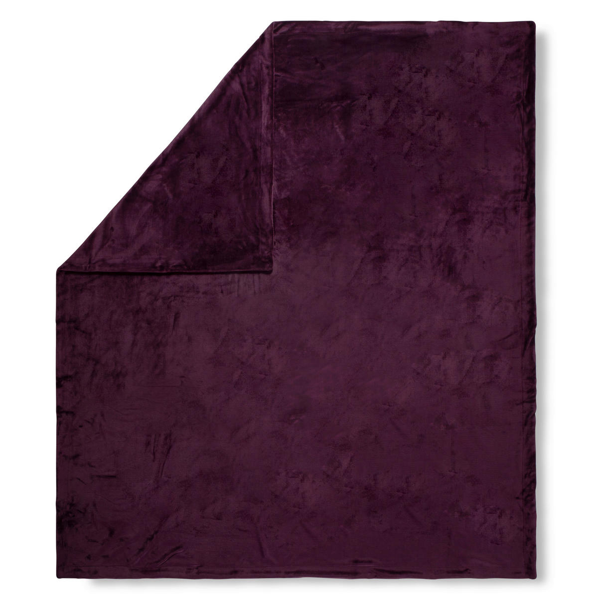 Wohndecke Polysamt Wohndecke 160x180 - bordeaux (160,00/180,00cm) - Happiness