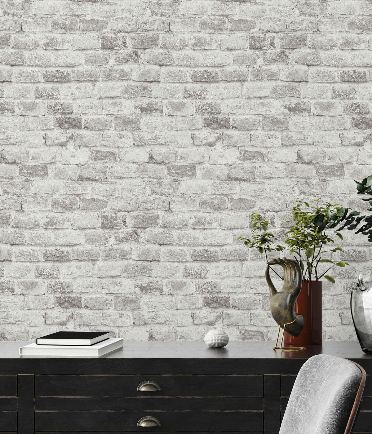 A.S.Creation Vliestapete grau weiß B/H/D: ca. 53x1005x8,6 cm Vliestapete - weiß/grau (8,60/1005,00cm) - A.S.Creation