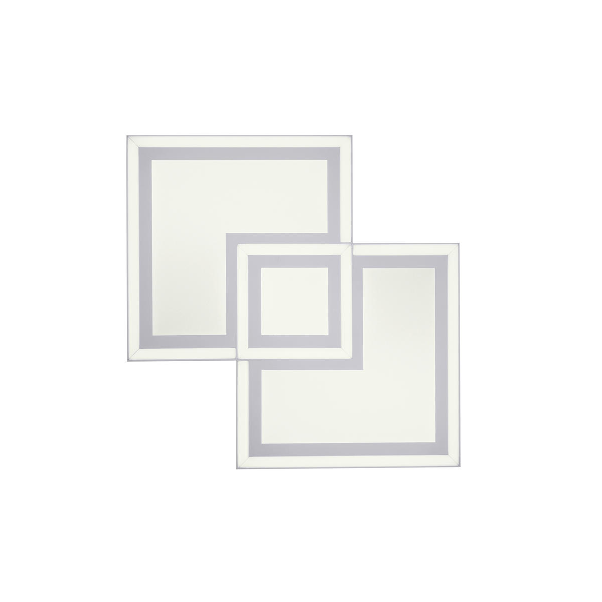 Just Light LED-Deckenleuchte BEDGING 14880-16 weiß Kunststoff Eisen B/H/T: ca. 40x5,6x40 cm 2 Brennstellen BEDGING - weiß (40,00/5,60/40,00cm) - Just Light